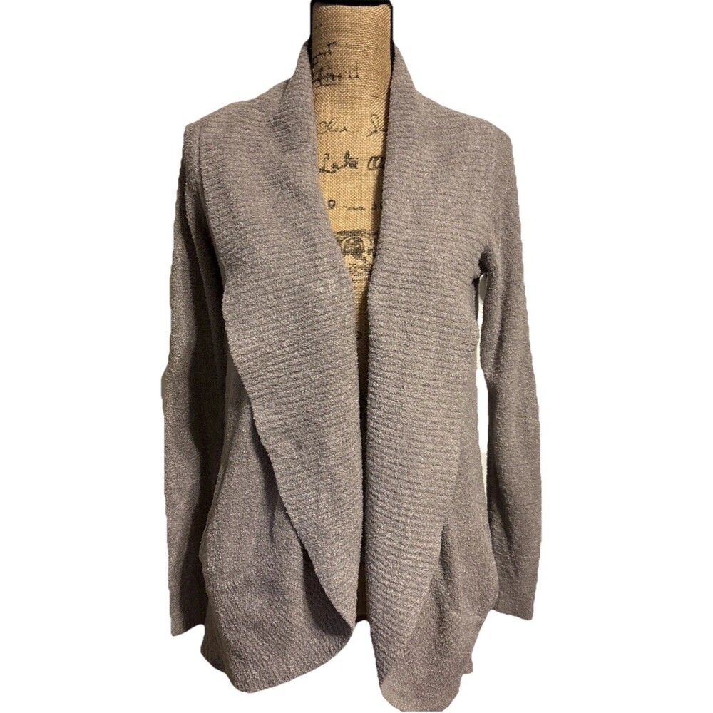 Barefoot Dreams Cardigan Tan Size Small Soft Lite Cozy Chic